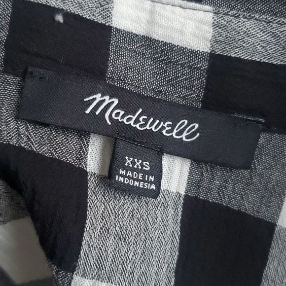 Madewell Peplum Button-Down Shirt in Gingham - Picture 5 of 7